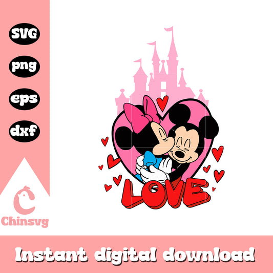 Mickey minnie love disney valentine svg, mickey and minnie svg