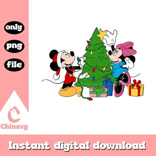 Mickey minnie mouse christmas tree png, mickey minnie christmas​ png