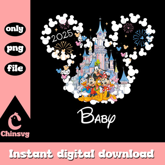 Mickey mouse baby castle disneyland png, minnie mickey disneyland​​ png