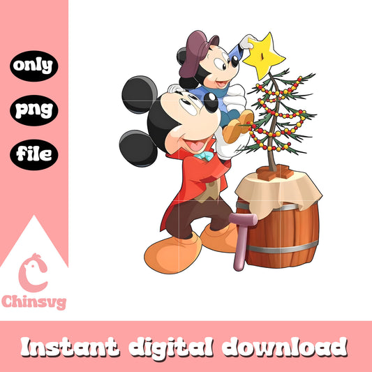 Mickey mouse christmas tree design png, mickey merry christmas png