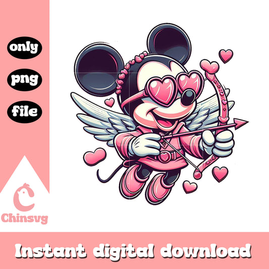 Mickey mouse cupid valentine png, mickey mouse valentine​ png