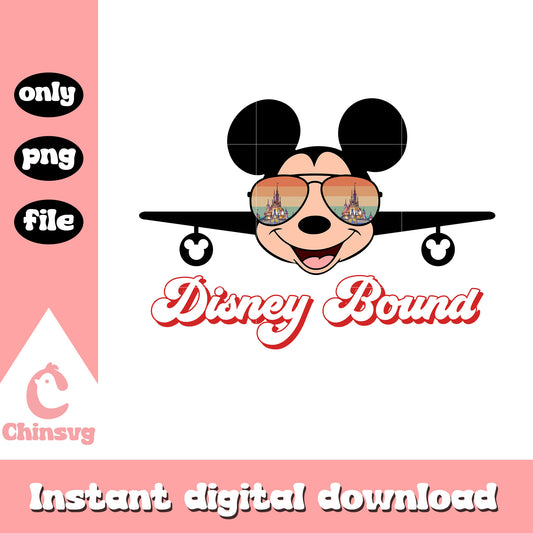 Mickey mouse disney bound png, disney bound png, plane png