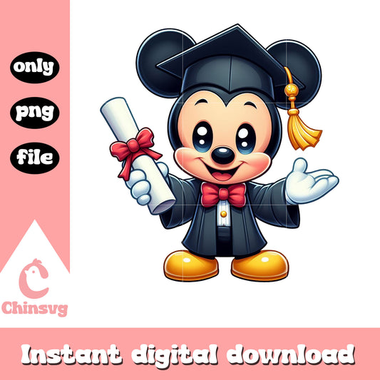 Mickey mouse disney graduation design png, mickey disney png