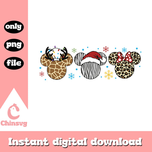 Mickey mouse ears animal christmas png, disney mickey ears png