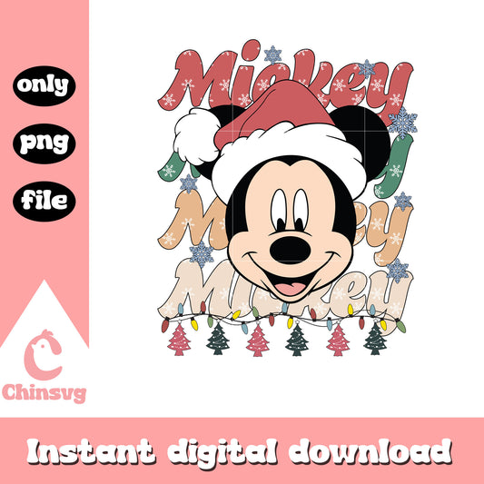 Mickey mouse face christmas snow png, mickey mouse christmas​ png
