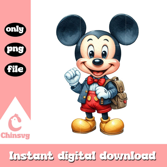 Mickey mouse first day of school png, shop back to school deals png
