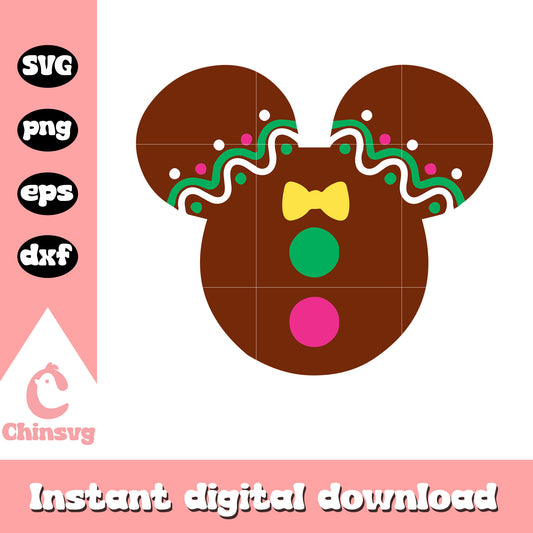 Mickey mouse head cookies svg, christmas cookies svg