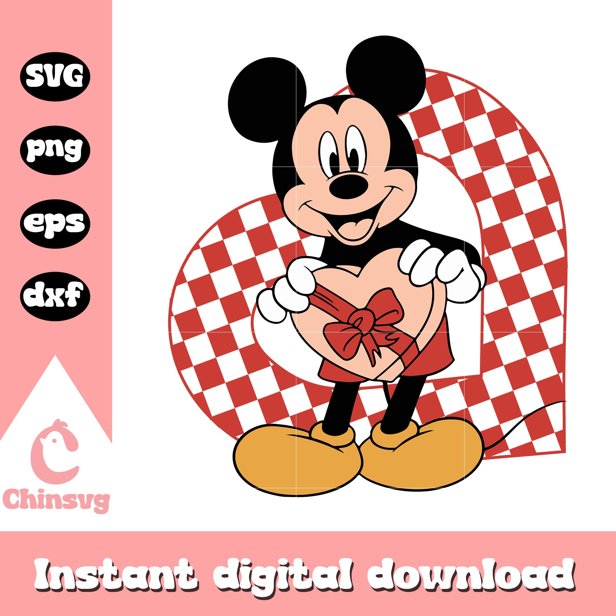 Mickey mouse heart svg, mickey mouse valentine, disney valentine svg ...