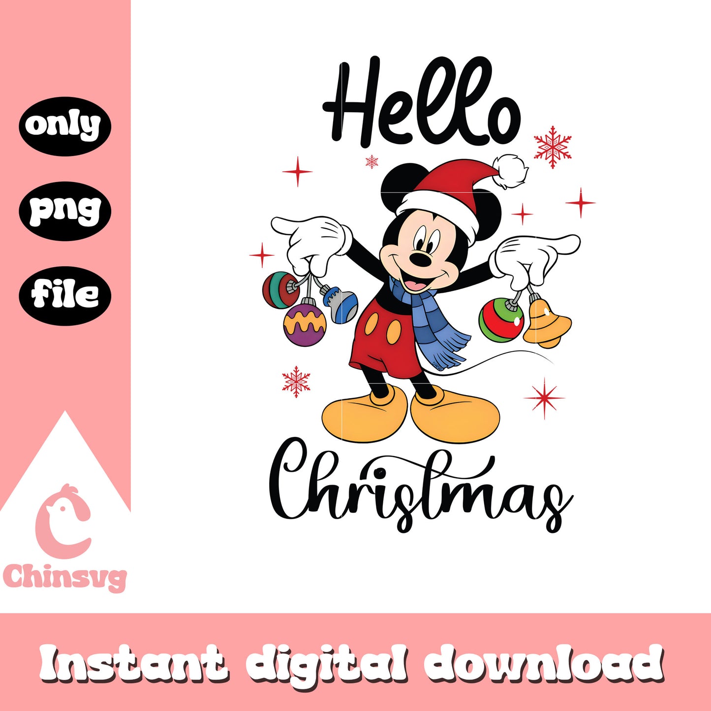 Mickey mouse hello christmas png, days to christmas png