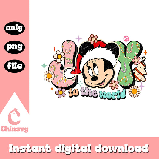 Mickey head joy to the world png, mickey head christmas png