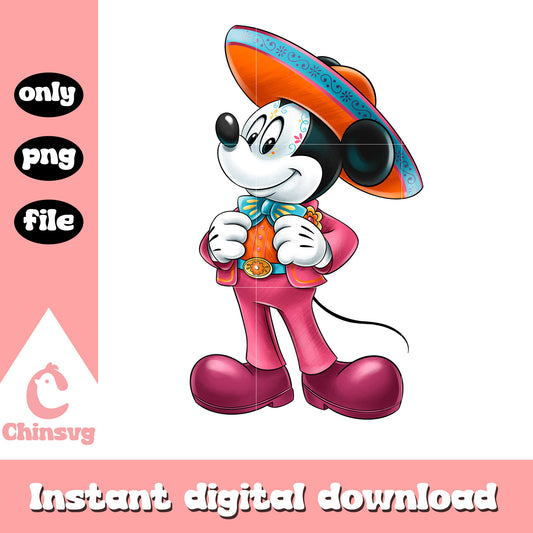 Mickey mouse mexico design png, disney mickey mouse​ png