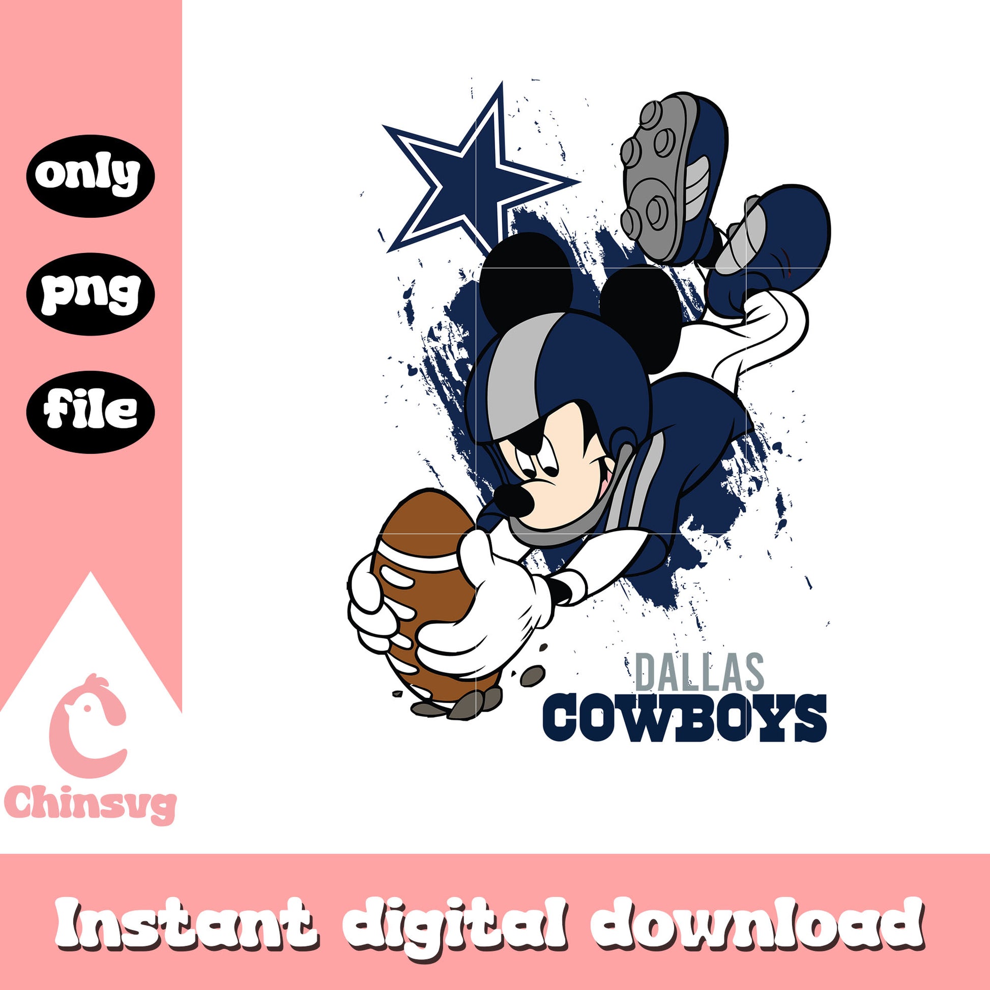 Mickey mouse on the dallas cowboys football team png, cowboys png