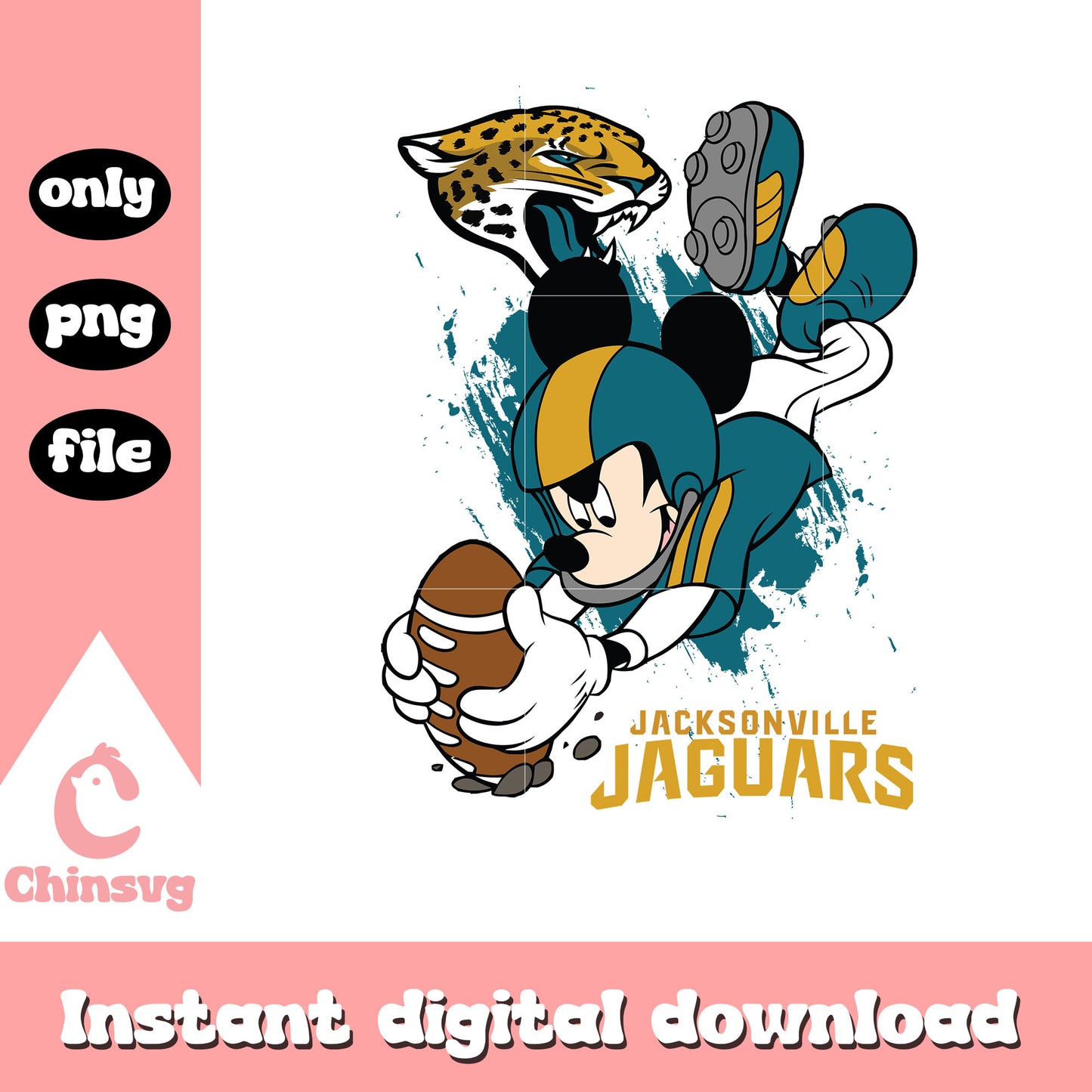 Mickey mouse on the jacksonville jaguars football team png, nfl png