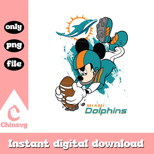 Mickey mouse on the miami dolphins football team png, nfl png