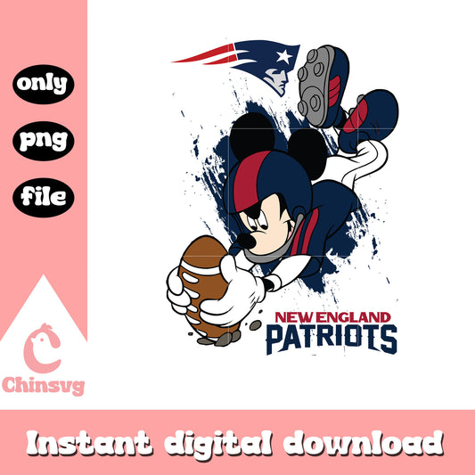 Mickey mouse on the new england patriots football team png, nfl png
