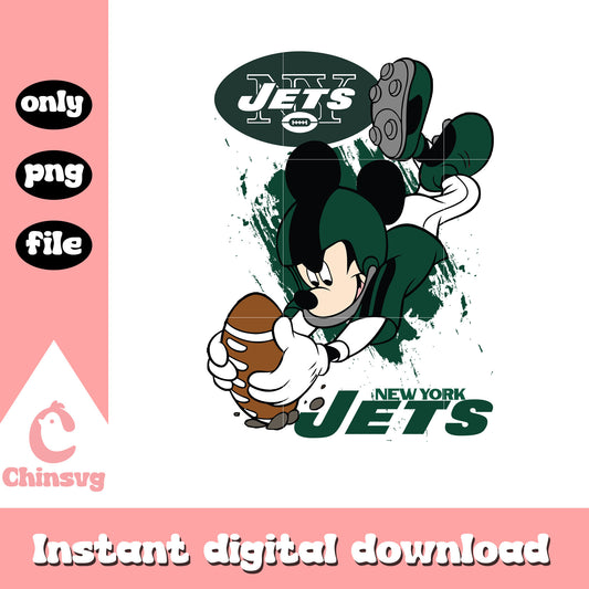 Mickey mouse on the new york jets football team png, nfl png