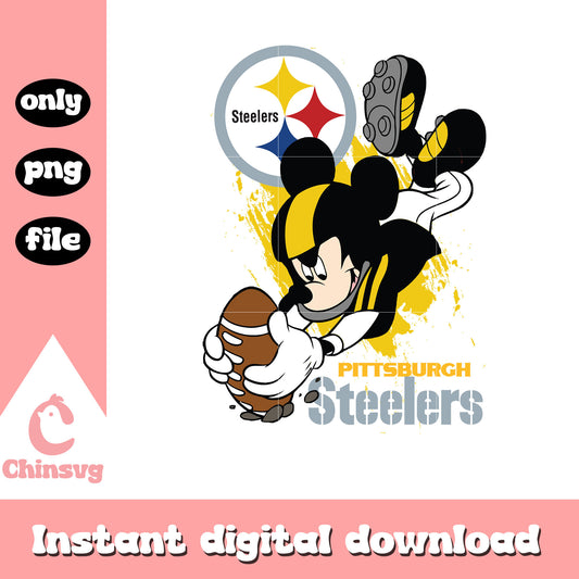 Mickey mouse on the pittsburgh steelers football team png, nfl png
