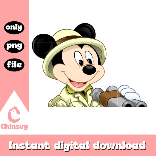 Mickey mouse safari drawing design png, safari mickey mouse png