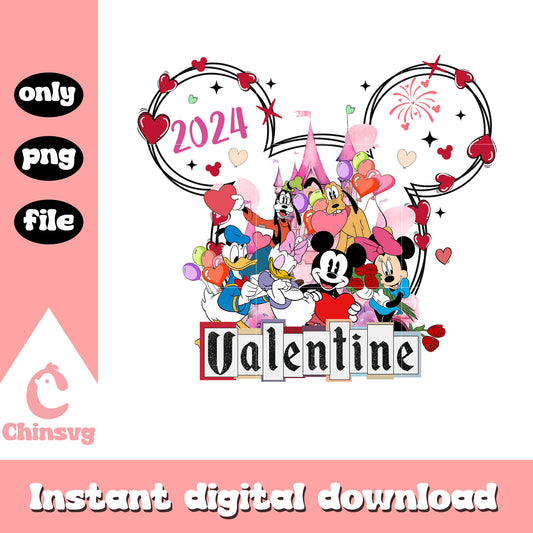 Mickey mouse valentine 2024 png, mickey head png, valentine png