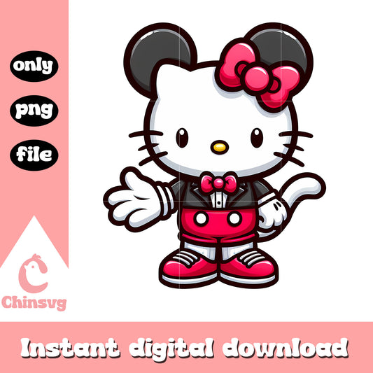 Mickey mouse x kitty cat png, hello kitty character png