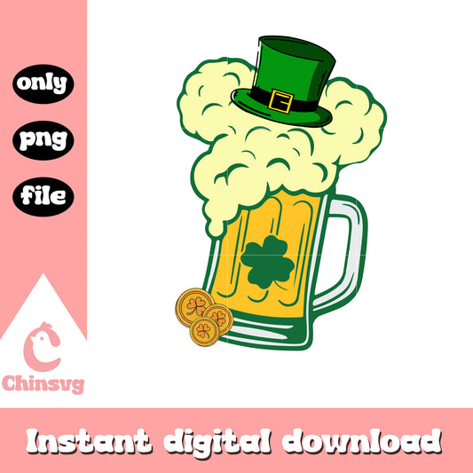Mickey patrick beer costume png, happy saint patricks day png