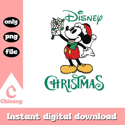Mickey santa disney christmas design png, disney christmas png