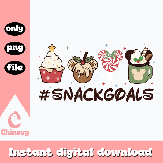 Mickey snackgoals christmas candy png, mickey png, christmas png
