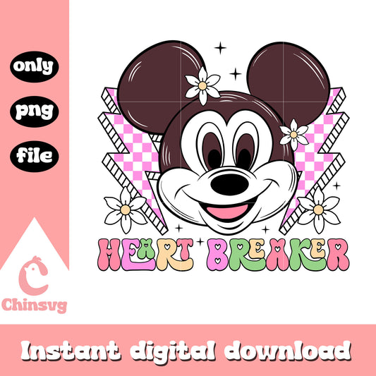 Mickey thunder valentine design png, disney valentine's day​ png