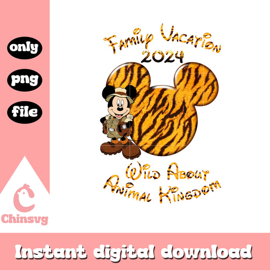 Mickey wild about animal kingdom png, family vacation png