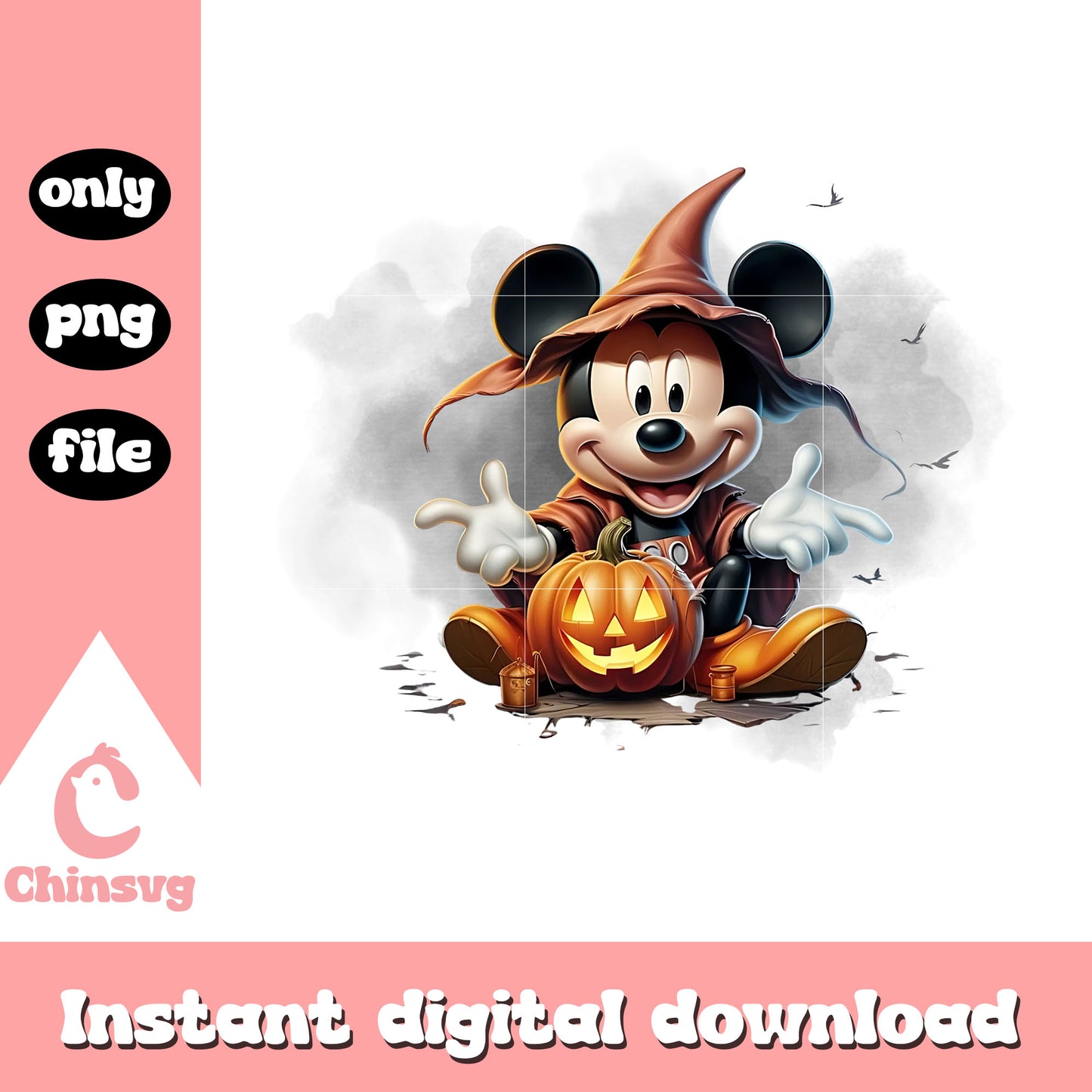 Mickey witch and pumpkin png, halloween coloring pages png