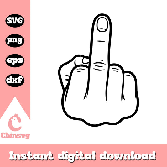 Middle finger funny design svg, middle finger meme​ svg