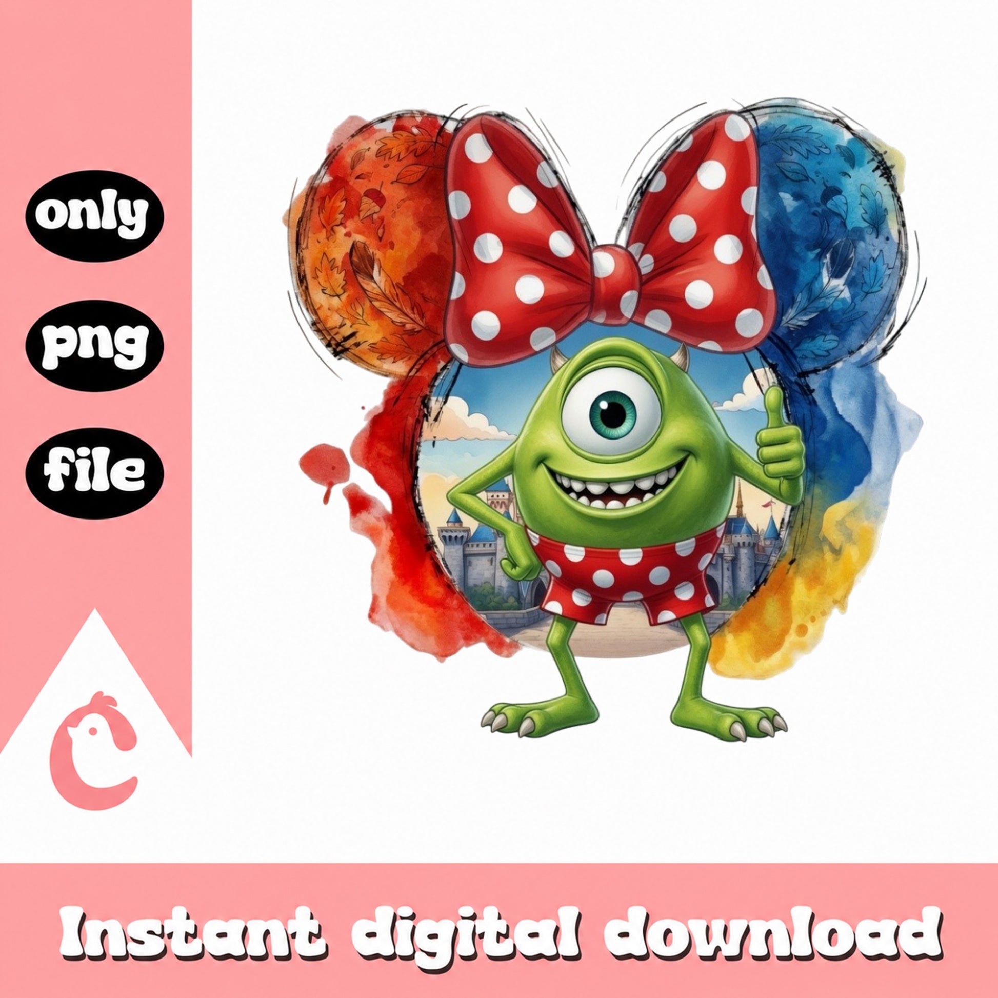 Mike Wazowski Disney Ears PNG, Monsters Inc PNG, Disney PNG