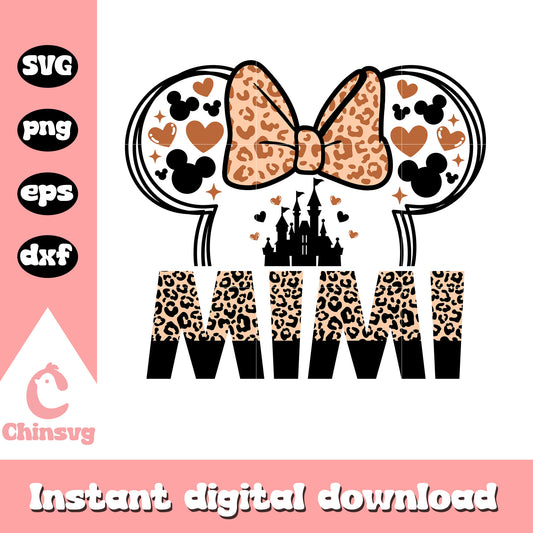 Mimi minnie mouse disney kingdom svg, minnie ears svg, disney svg