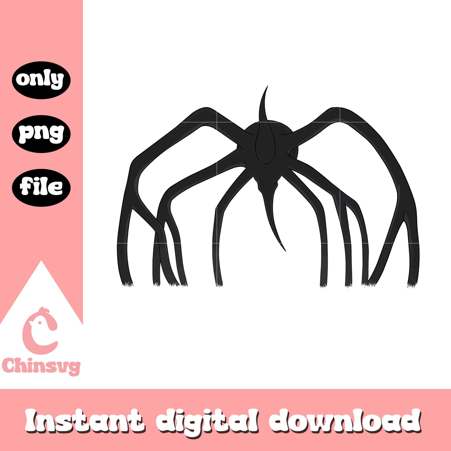 Mind monster chibi design png, mind flayer stranger things​ png