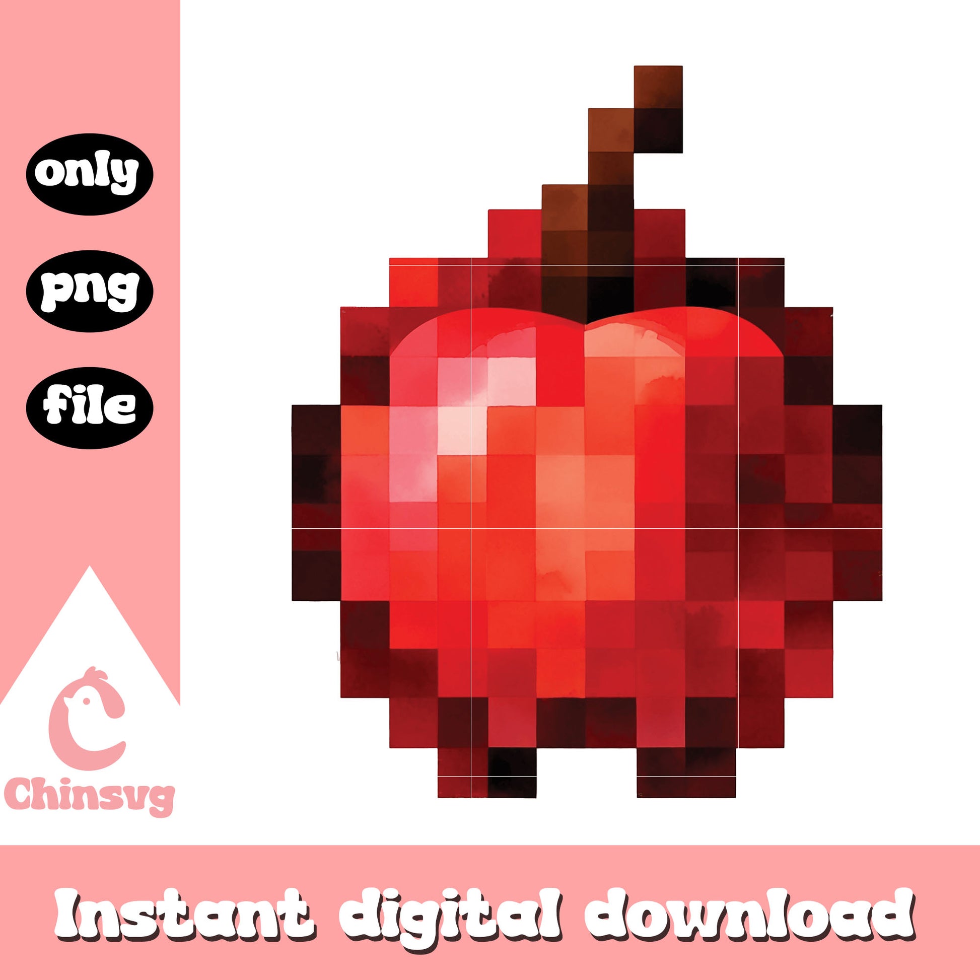 Minecraft apple design png, apple minecraft​ png, minecraft png