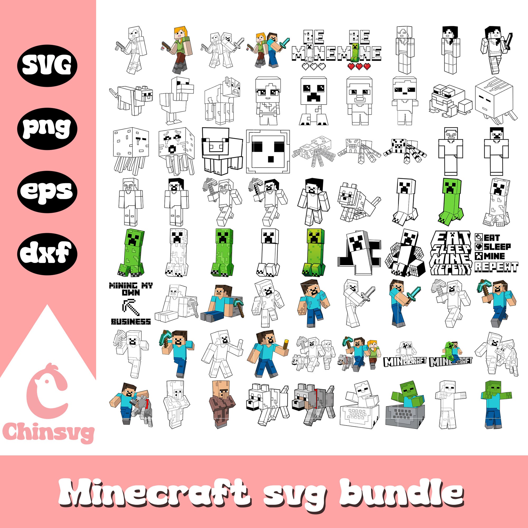 Minecraft Vector Elements Minecraft svg – Chinsvg