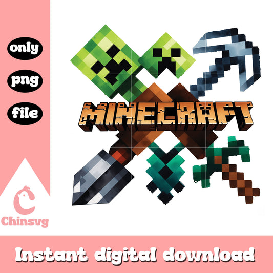 Minecraft monster logo design png, minecraft​ logo png, minecraft png