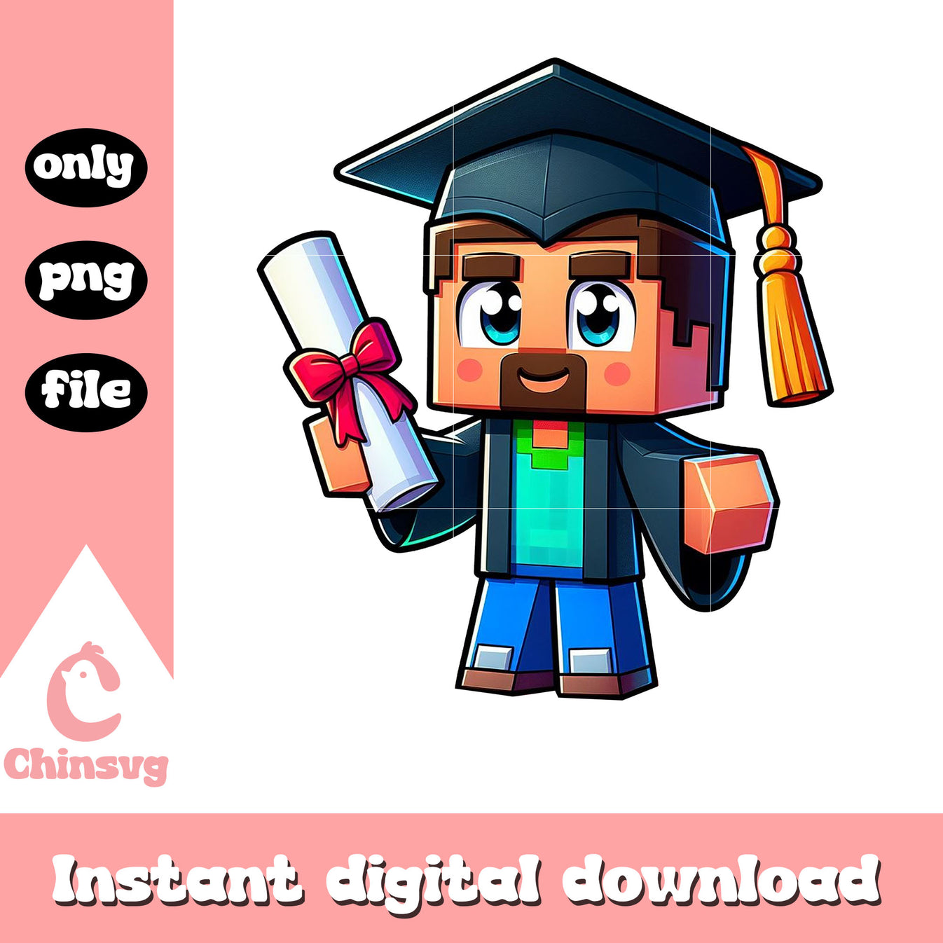 Minecraft player graduation design png, minecraft player png – Chinsvg