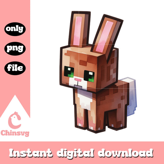 Minecraft rabbit design png, rabbit minecraft​ png, rabbit png
