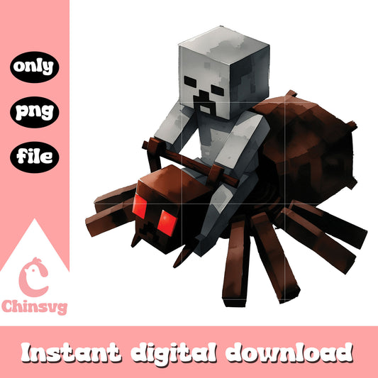 Minecraft spider jockey design png, spider jockeys​ png