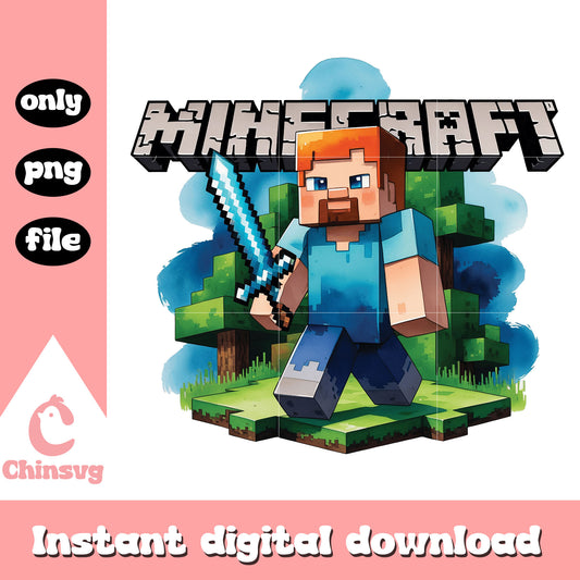 Minecraft steve game logo png, minecraft logo​ png, minecraft png
