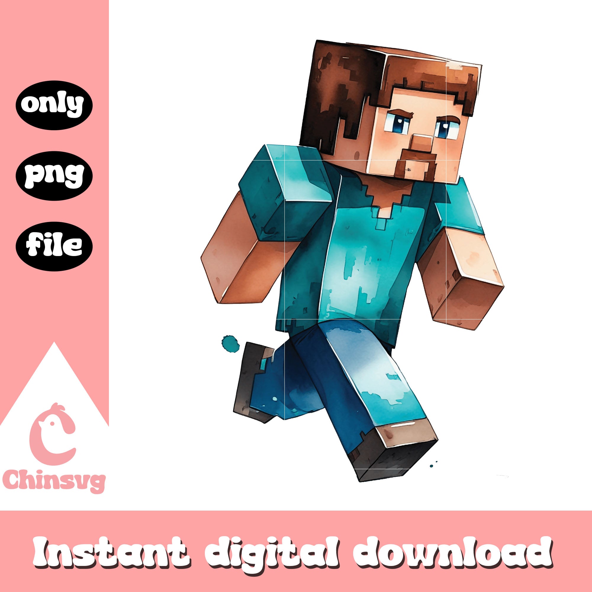Minecraft Steve Springting Minecraft steve running design png, steve from minecraft png – Chinsvg