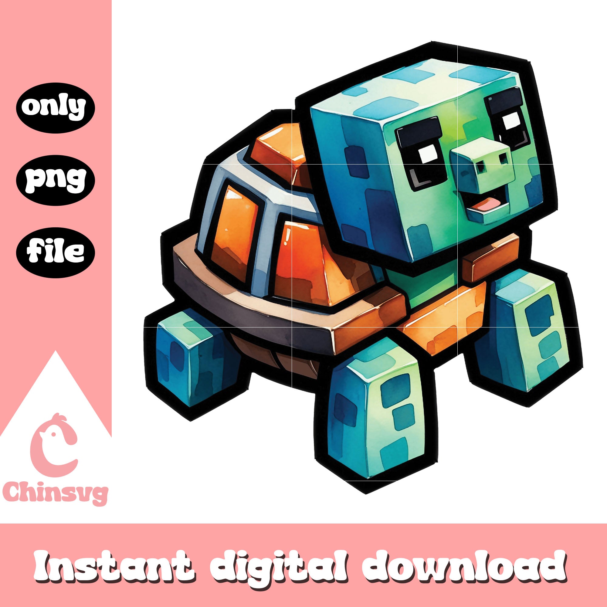 Minecraftturtle Color Minecraft turtle design png, turtle minecraft png, minecraft png – Chinsvg