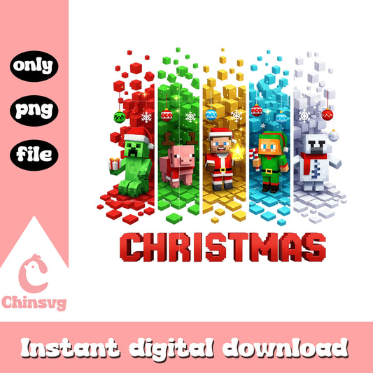 Minecraft world merry christmas png, minecraft builds png