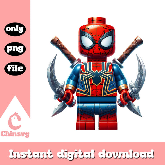 Minifigure spiderman avengers design png, lego marvel super heroes png
