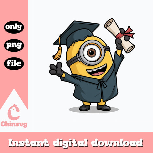 Minion Graduation PNG, Despicable Me Grad Clipart, Graduate PNG