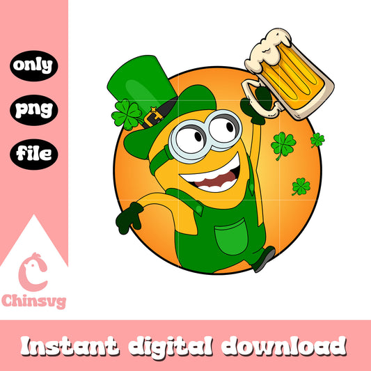 Minion character patrick beer png, happy saint patricks day png