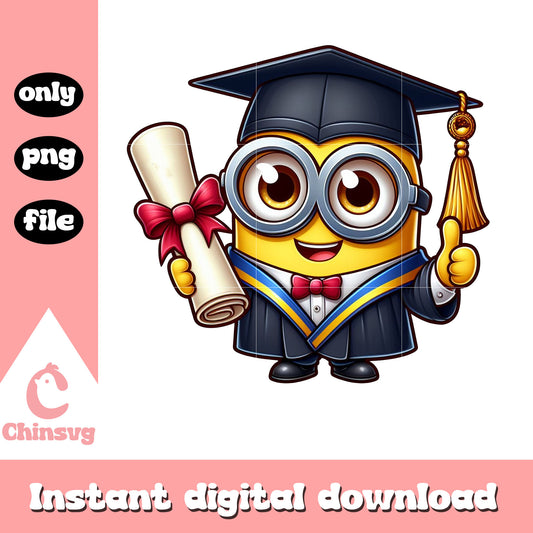 Minion graduation day design png, minion movies png, graduation png