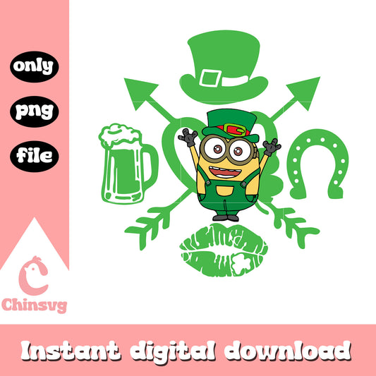 Minion patrick day symbol design png, happy saint patricks day png