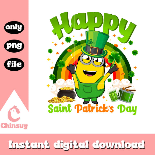 Minions happy Patrick's day png, minions cartoon png, st patricks day​ png
